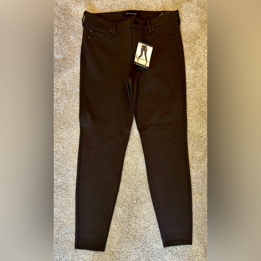 New, brown, stretch pants. Size 10/30 with tags.